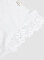 Eyelet Cap Sleeve Tee