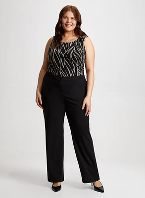 Modern Fit Pants & Zebra Print Top