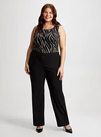 Modern Fit Pants & Zebra Print Top