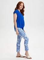 Paisley Print Slim Leg Pants