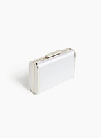 Satin Clutch with Decorative Stones