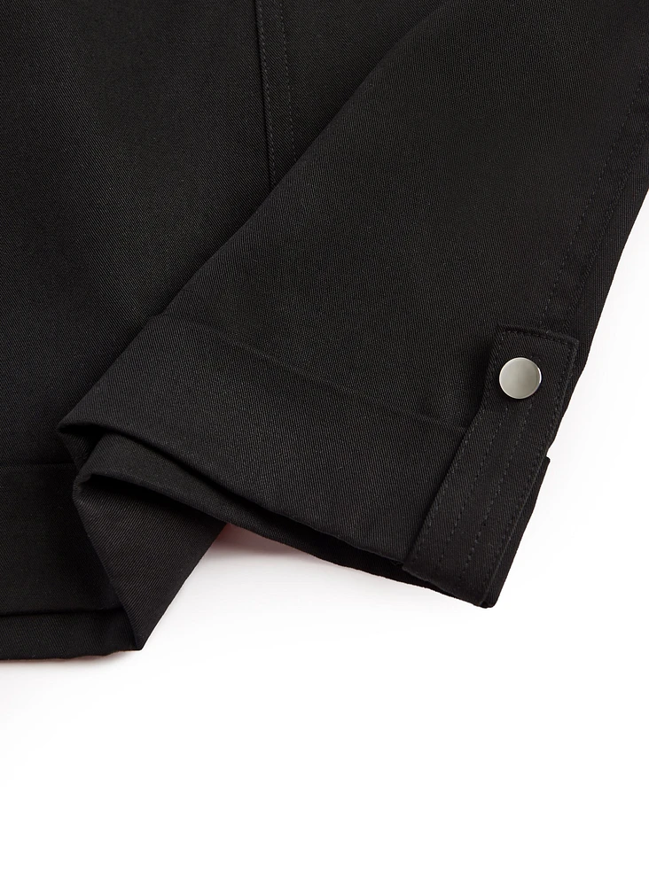 Tab Detail Tencel Shorts