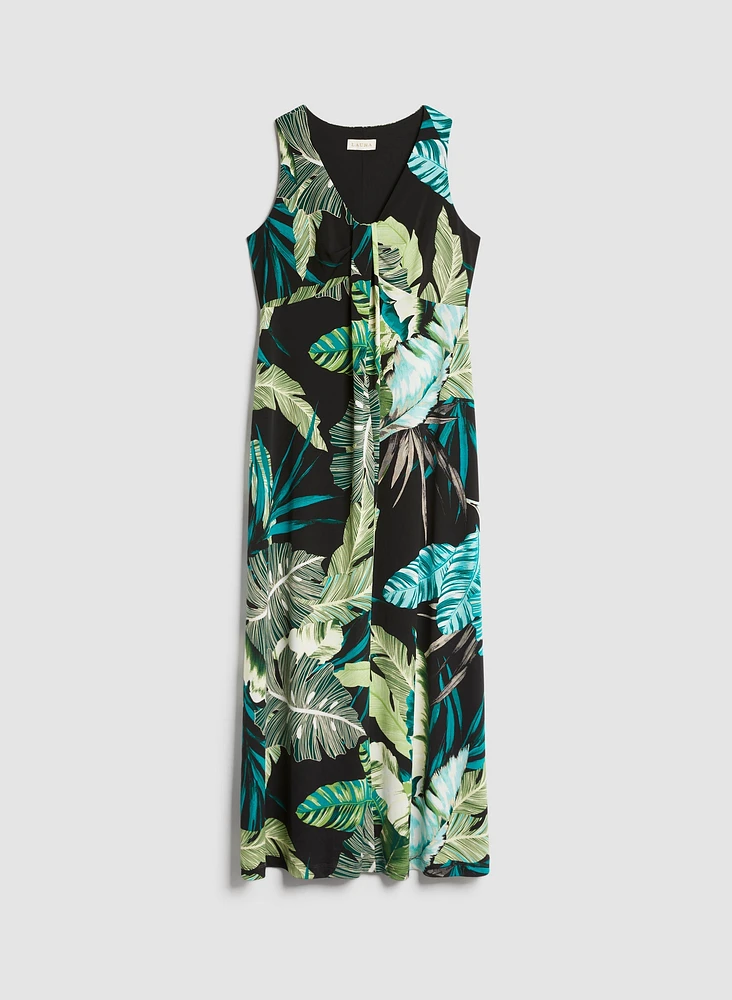 Tropical Print Maxi Dress