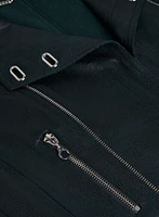 Stud Detail Faux Suede Jacket