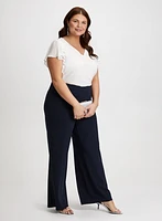 Olivia Pull-On Wide-Leg Pants