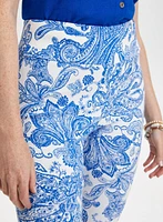 Paisley Print Slim Leg Pants
