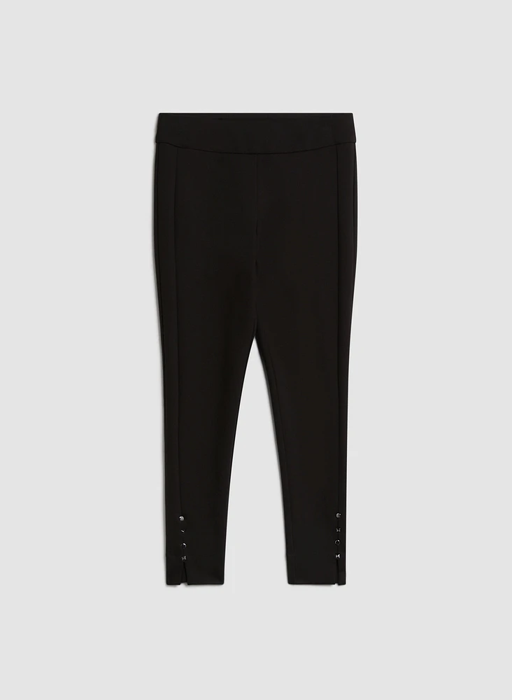 Stud & Slit Hem Leggings