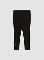 Stud & Slit Hem Leggings