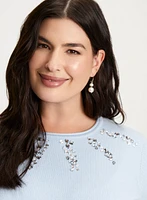 Rhinestone Detail Sweater