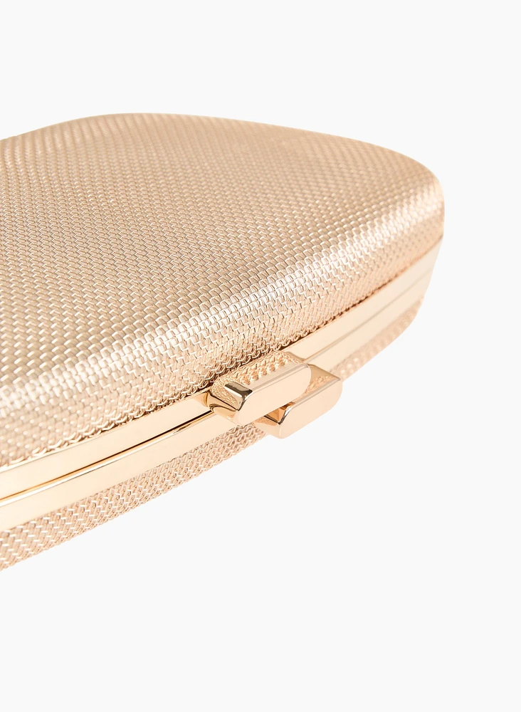 Mesh Trapeze Box Clutch
