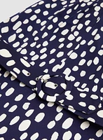 Dot Print Belted Dress