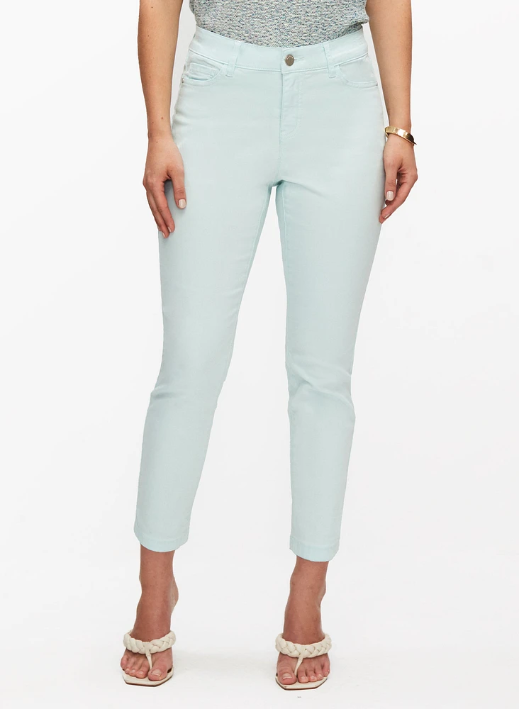 Pantalon en denim 7/8 à jambe étroite