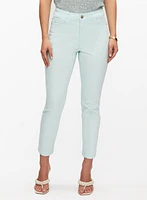 Pantalon en denim 7/8 à jambe étroite