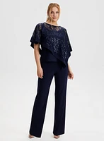 Sequin Poncho Cami & Pants Set