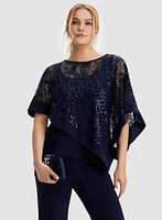 Sequin Poncho Cami & Pants Set