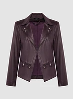 Stud Detail Faux Suede Jacket