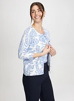 Paisley Print Cardigan
