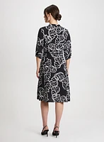Palm Sketch Print Dress