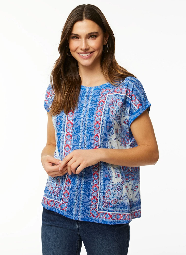 T-shirt à motif cachemire