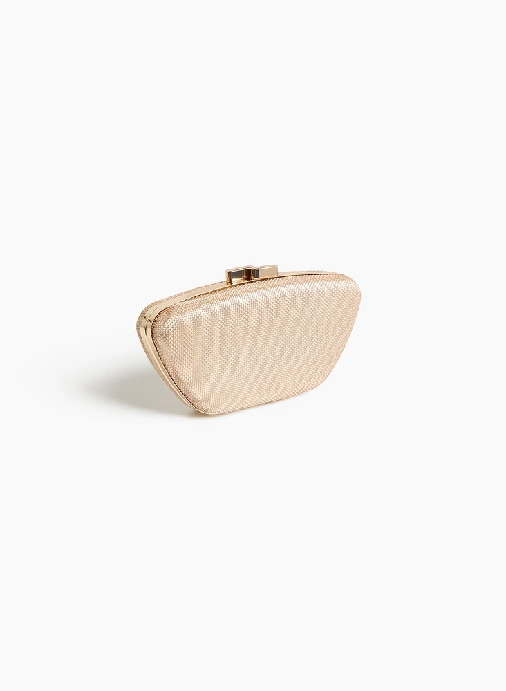 Mesh Trapeze Box Clutch