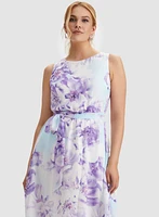 Floral Print Belted Dress