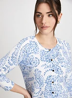 Paisley Print Cardigan