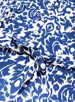 Robe midi à motif cachemire et ceinture