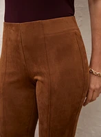Pull-on Faux Suede Leggings