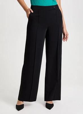 Pantalon Olivia à jambe large surpiqûres – régulier