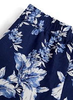 Floral Print Pull-On Pants