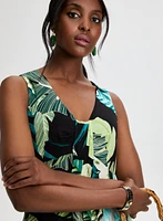 Tropical Print Maxi Dress
