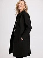 Manteau en mélange de laine extensible