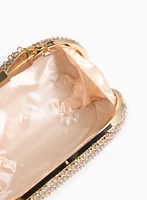Beaded Mesh Oval Clutch