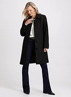 Manteau en mélange de laine extensible