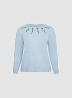 Rhinestone Detail Sweater