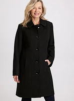 Manteau en mélange de laine extensible