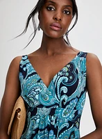 Robe maxi à motif cachemire