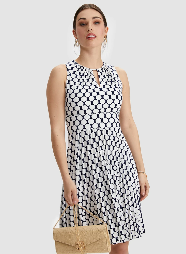 Polka Dot Print Dress