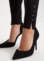 Stud & Slit Hem Leggings
