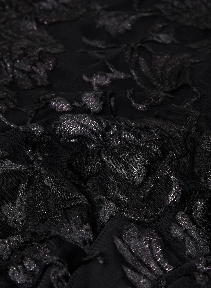Floral Burnout Velour Top