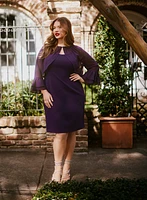 Dress and Flare Sleeve Bolero Set