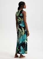 Tropical Print Maxi Dress
