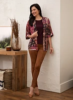 Pull-on Faux Suede Leggings