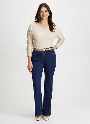 3/4 Dolman Sleeve Top & Bootcut Jeans