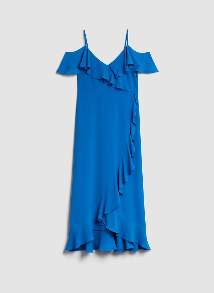 Robe midi à volants