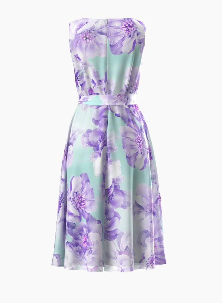 Floral Print Belted Dress
