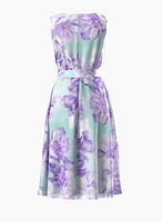 Floral Print Belted Dress