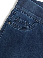 Pearl Detail Pull-On Jeans