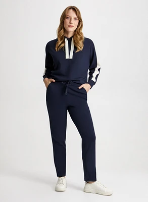 Contrast Trim Hooded Top & Joggers