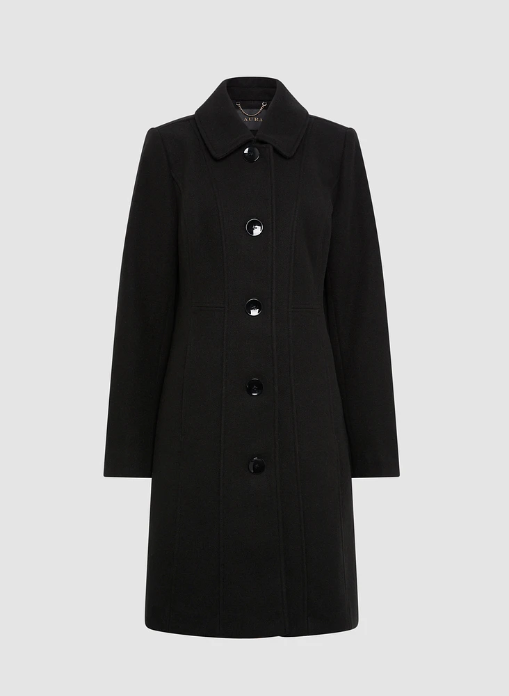 Manteau en mélange de laine extensible